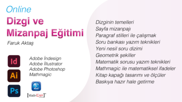 dizgi ve sayfa mizanpajı eğitimi veririm