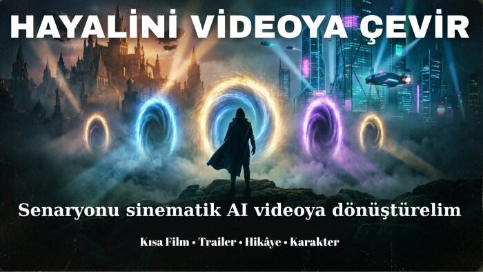 hayalinizdeki senaryoları yapay zekayla video yapabilirim