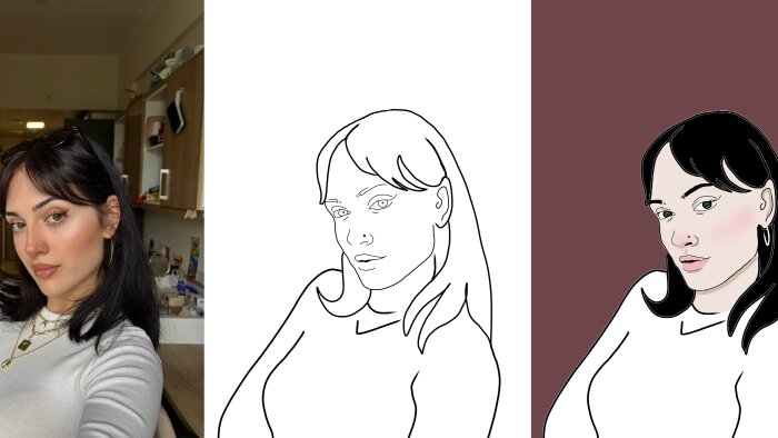 fotoğrafınızdan minimal line art dijital portre çizerim