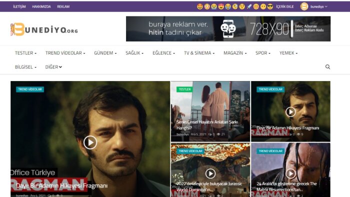 Onedio tarzı blog sitenizi yaparım