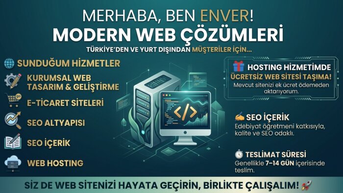 Türkiye ve yurtdışında SEO uyumlu web siteleri kodluyorum