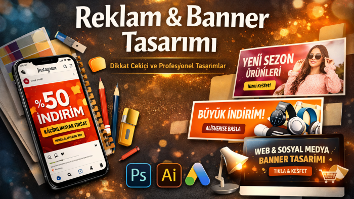 markanız için dikkat çekici reklam ve banner yapabilirim