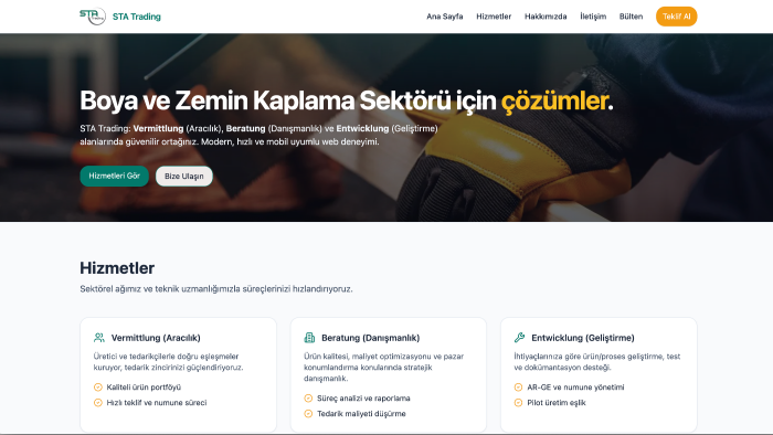 sizin için modern ve hızlı web sitesi tasarlıyorum