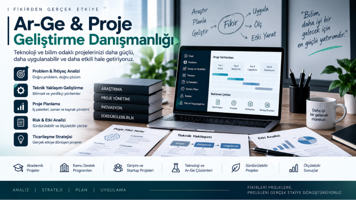 Ar-Ge projenizi yapılandırır ve geliştiririm