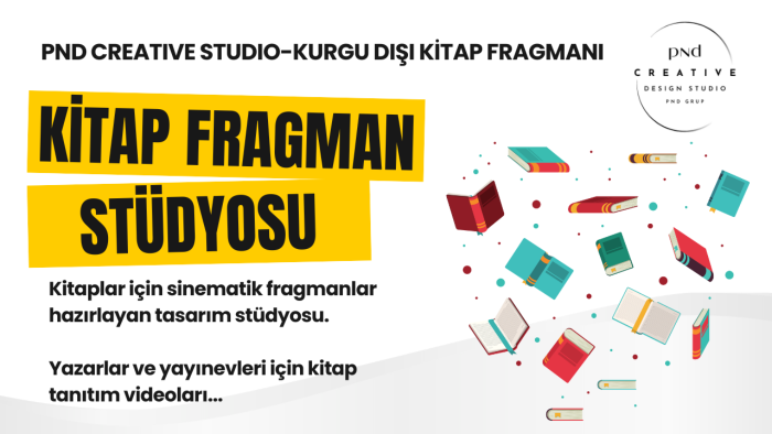 kurgu dışı kitaplar için sinematik kitap fragmanı hazırlarım