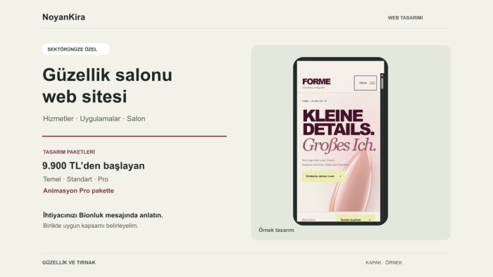 güzellik ve tırnak salonunuza web sitesi yaparım