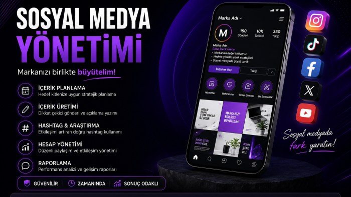 sizin için sosyal medya hesaplarınızı yönetirim