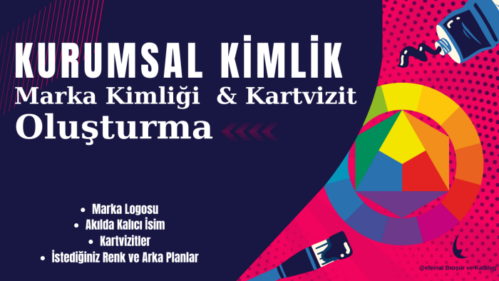 firmanıza özel kurumsal kimlik ve kartvizit hazırlayabilirim