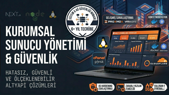sunucu yönetimi, sanallaştırma ve güvenlik analizi yaparım