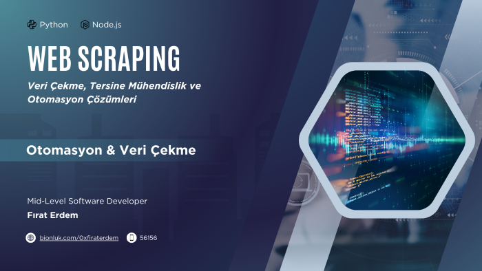web scraping, python ve nodejs ile veri çekme yapabilirim