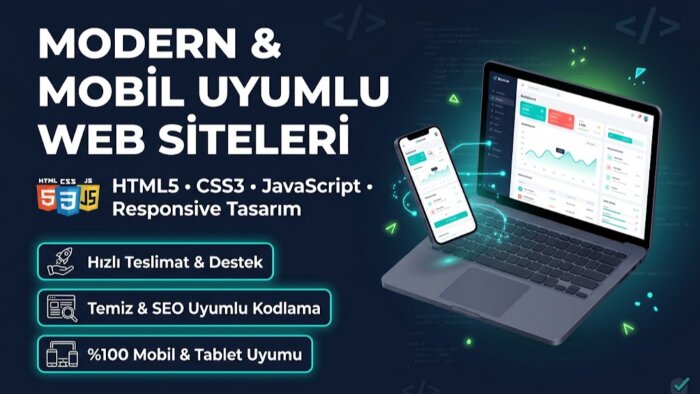 HTML, CSS ve JavaScript ile web sitesi yapabilirim