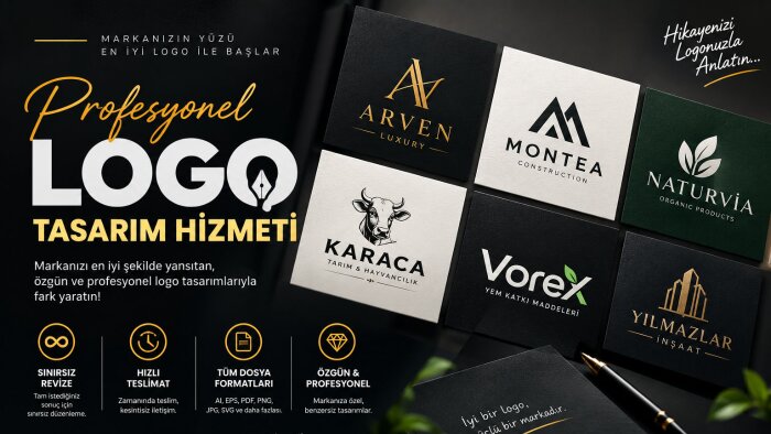 profesyonel ve özgün logolar tasarlıyorum