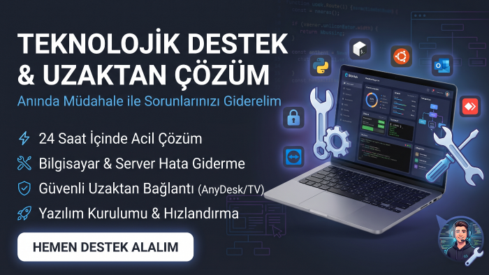 bilgisayar, yazılım ve sunucu sorunlarınızı uzaktan çözerim