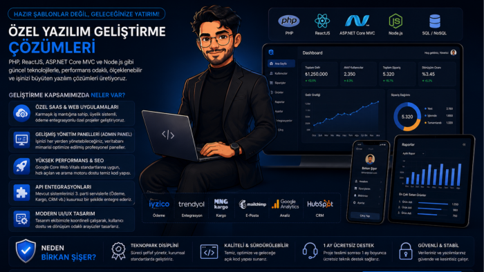 yüksek performanslı ve seo uyumlu web uygulamaları yaparım