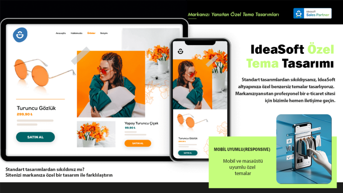 İdeasoft sitenize özel tema yapabilirim