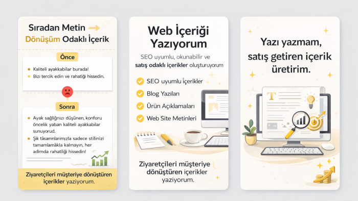 web sitelerini SEO uyumlu içeriklerle üst sıralara taşırım