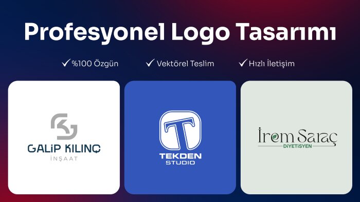 kaliteli, minimal ve özgün logo tasarlıyorum