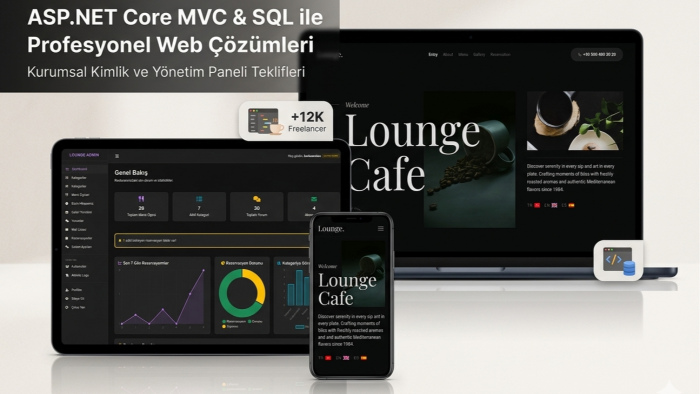 .NET Core ve SQL ile profesyonel web siteleri geliştiririm
