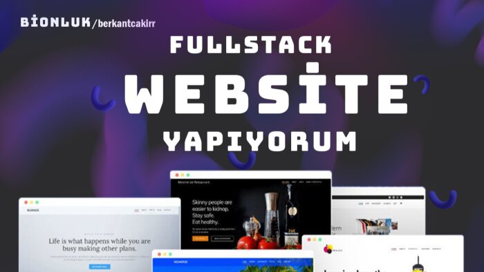 full stack web sitesi yapıyorum