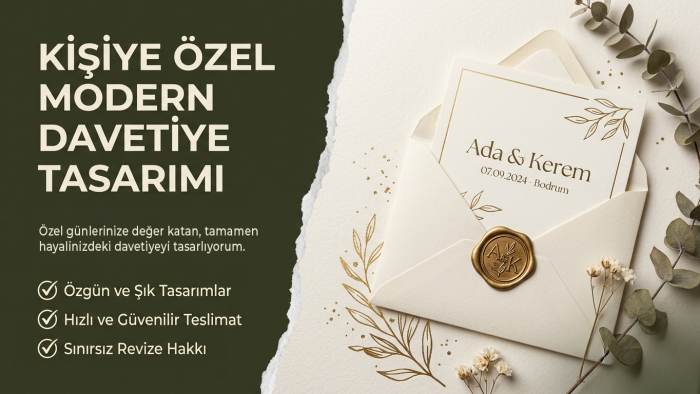 hayalinizdeki davetiyeyi hazırlarım