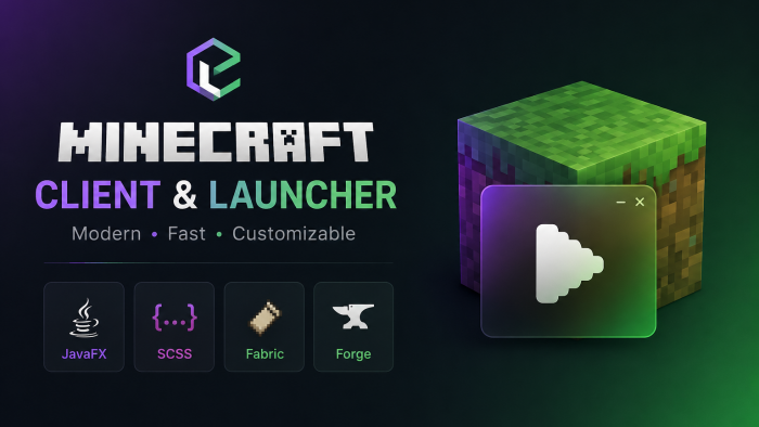 özel minecraft launcheri ve client'i geliştiriyorum