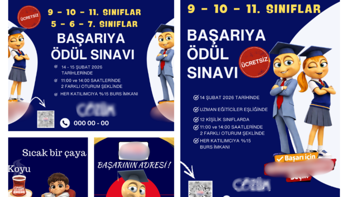 eğitim kurumlarına sosyal medya tasarımı hazırlıyorum