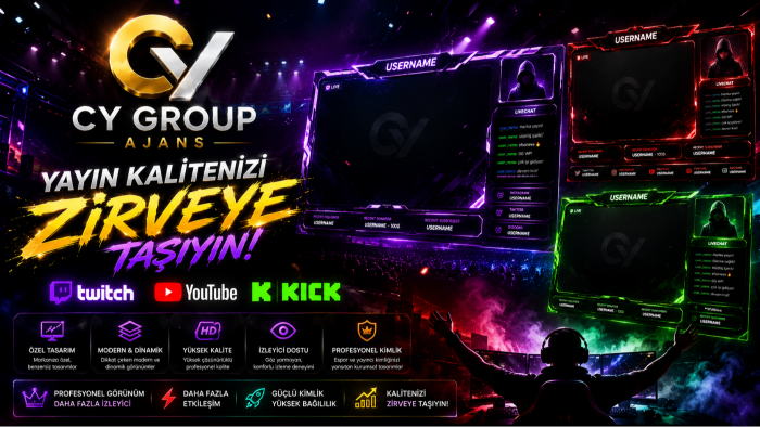 yayıncılar için premium overlay ve ekran paketi tasarlarım