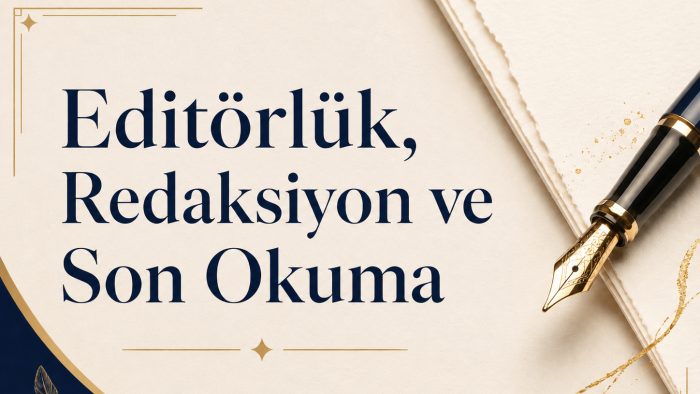 metinleriniz için editörlük, redaksiyon ve son okuma yaparım