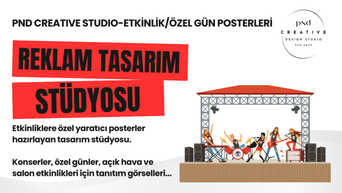 etkinlikleriniz için yaratıcı afişler tasarlarım