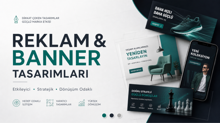 sizin için etkileyici reklam ve banner tasarlayabilirim