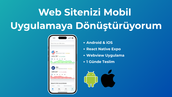 web sitenizi mobil uygulamaya dönüştürürüm