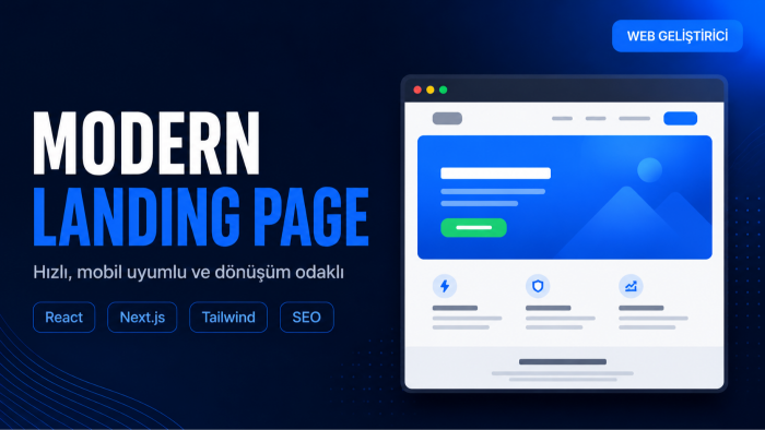 modern ve hızlı bir landing page tasarlarım