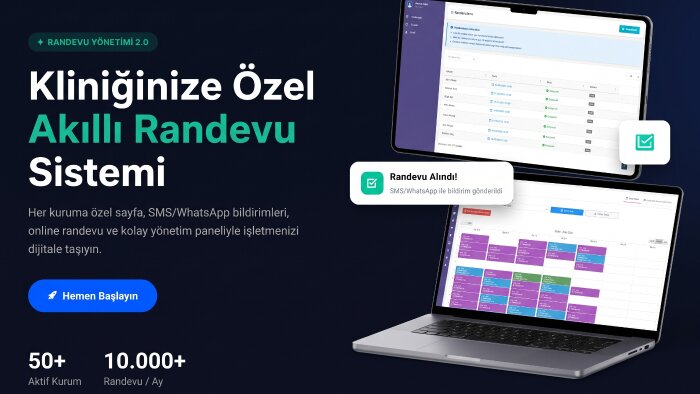 özel online randevu ve rezervasyon sistemi geliştirebilirim