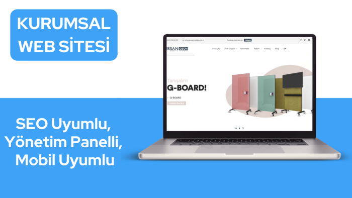 firmanıza özel, SEO uyumlu kurumsal web sitesi tasarlarım