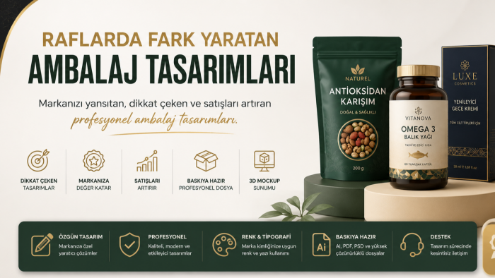 sizlere uygun etiket ve ambalaj tasarımı yapıyorum
