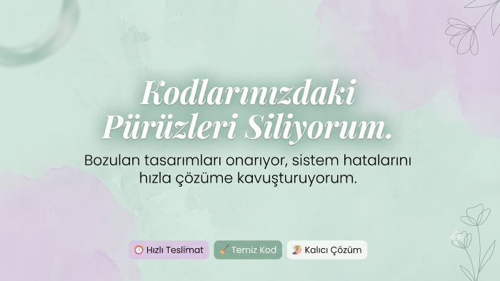 Web sitenizdeki PHP, MySQL, HTML ve CSS hatalarını çözerim