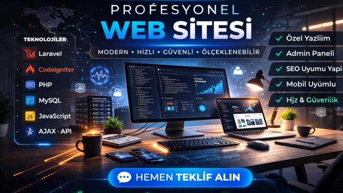 4 yıllık tecrübem ile size özel bir web sitesi yapabilirim