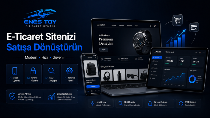 e ticaret sitenizi profesyonel olarak geliştiririm