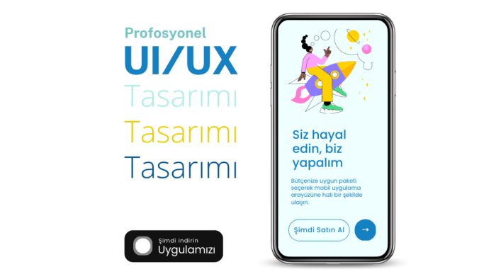 mobil uygulamalar için UI/UX tasarımları yapabilirim