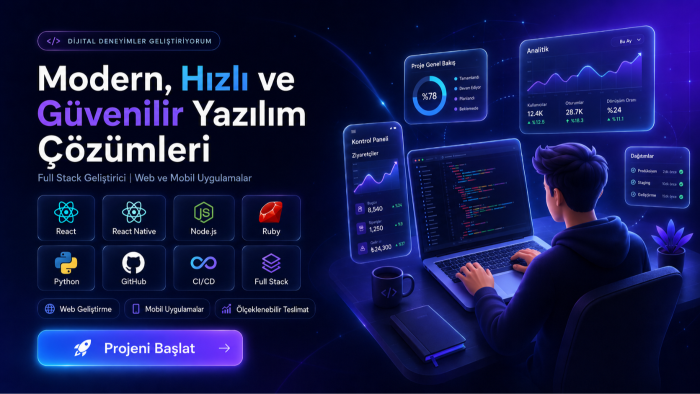  profesyonel şekilde projelerinizi tamamlayıp yayınlarım
