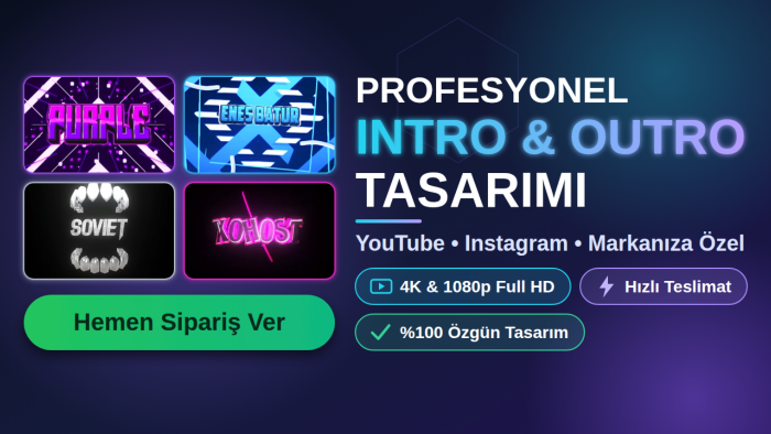 markanız için profesyonel ve etkileyici Intro Yaparım