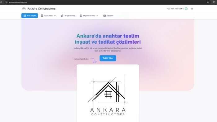 next.js ile modern ve benzersiz kurumsal siteler yaparım