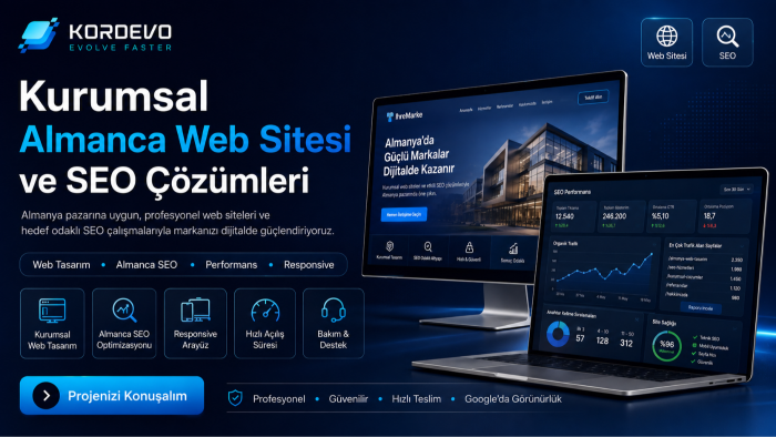 Almanya pazarına uygun web sitesi tasarımı ve SEO yaparım