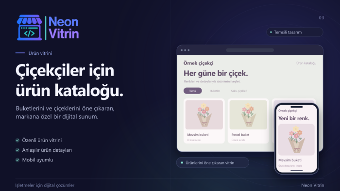 çiçekçiler için dijital ürün kataloğu yapabilirim