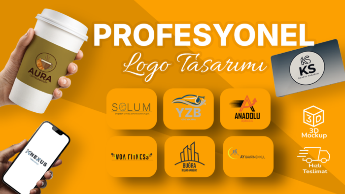 markanıza özel özgün ve modern logo tasarlarım