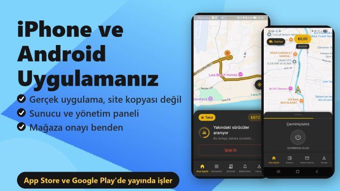 mağazada yayınlanacak mobil uygulamanızı geliştiririm