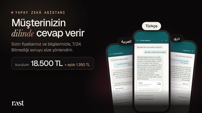 sitenize her dilde cevap veren yapay zekâ asistanı kurarım