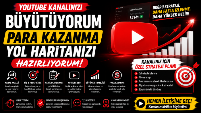 YouTube'da para kazanma yol haritanızı hazırlarım