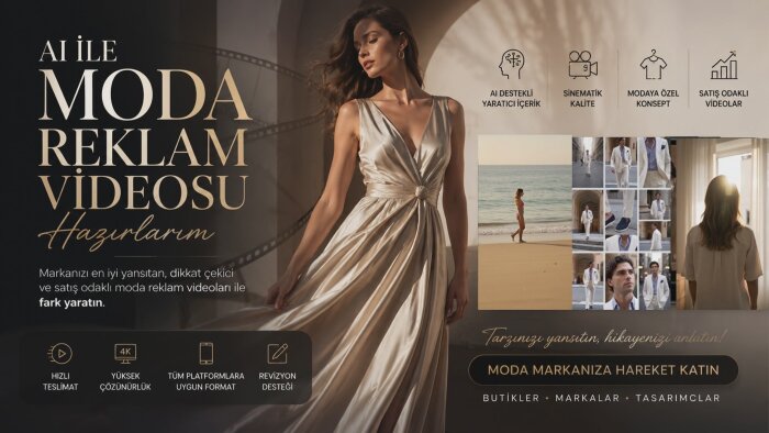 yapay zeka ile moda reklam videosu hazırlarım