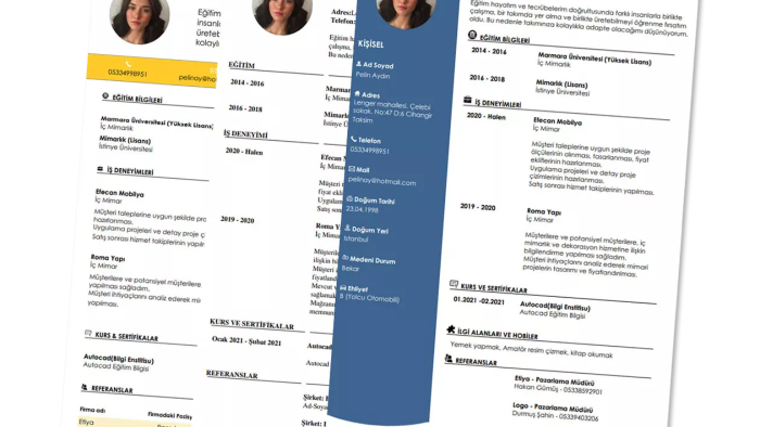 cv tasarımı yaparım